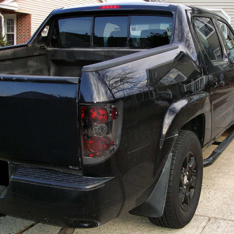 2006-2014 Honda Ridgeline Tail Lights (Chrome Housing/Smoked Lens)