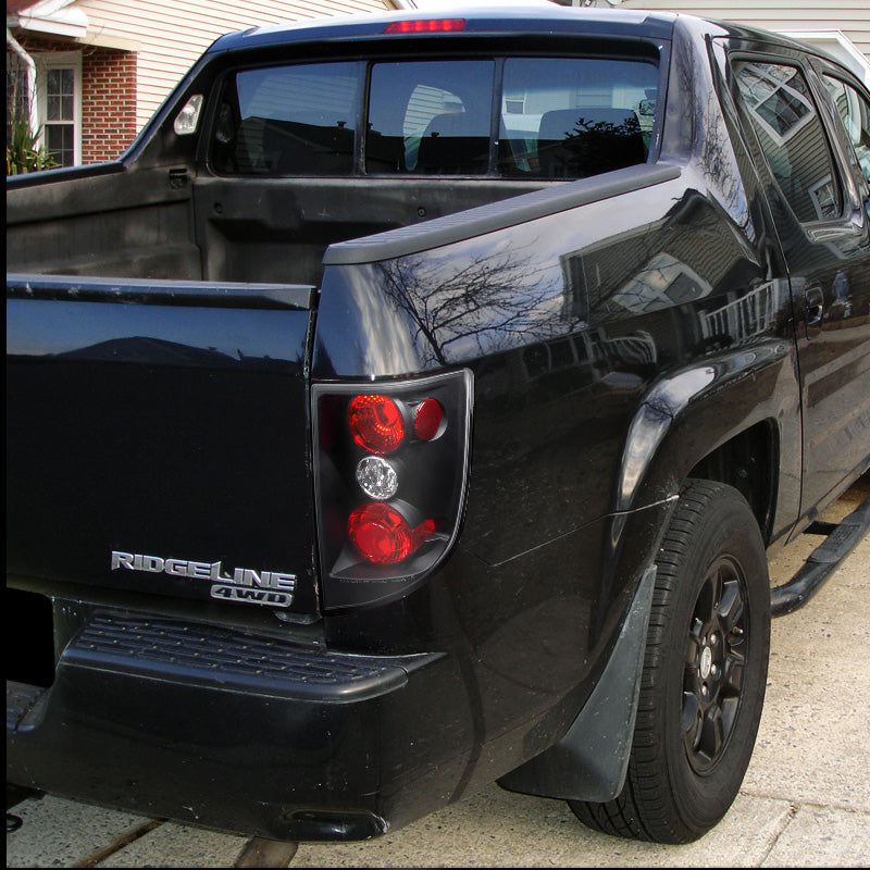 2006-2014 Honda Ridgeline Tail Lights (Matte Black Housing/Clear Lens)