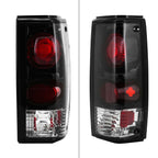 1982-1994 Chevrolet S10/Blazer GMC S15/Sonoma Tail Lights (Matte Black Housing/Clear Lens)