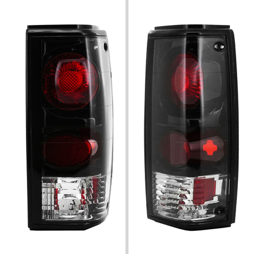 1982-1994 Chevrolet S10/Blazer GMC S15/Sonoma Tail Lights (Matte Black Housing/Clear Lens)