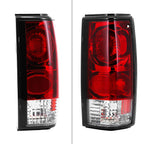 1982-1994 Chevrolet S10/Blazer GMC S15/Sonoma Tail Lights (Chrome Housing/Red Clear Lens)