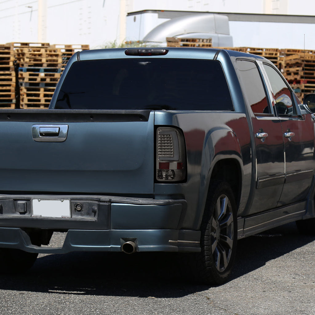 2007-2013 GMC Sierra 1500 / 2007-2014 Sierra 2500HD 3500HD C-Bar LED Tail Lights (Chrome Housing/Smoked Lens)
