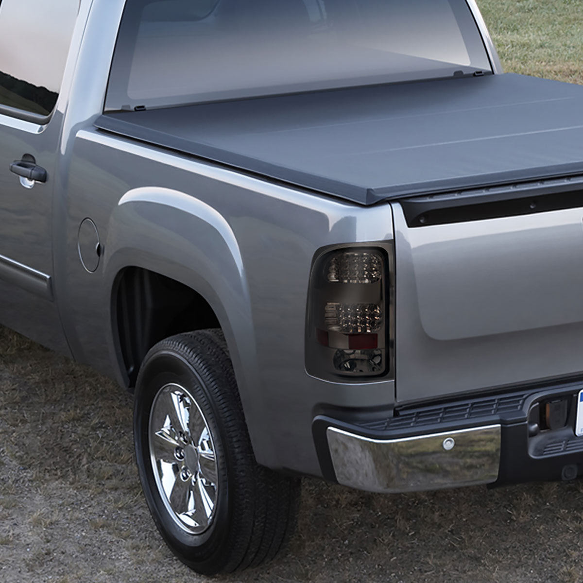 2007-2014 GMC Sierra LED Tail Lights (Chrome Housing/Smoked Lens)