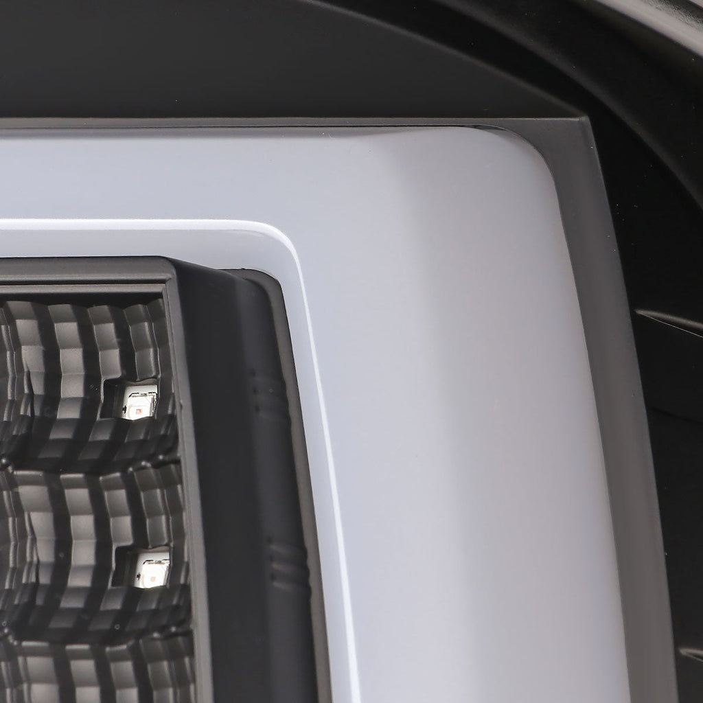 2007-2013 GMC Sierra 1500 / 2007-2014 Sierra 2500HD 3500HD C-Bar LED Tail Lights (Matte Black Housing/Clear Lens)
