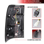 2007-2013 GMC Sierra 1500 / 2007-2014 Sierra 2500HD 3500HD C-Bar LED Tail Lights (Matte Black Housing/Clear Lens)