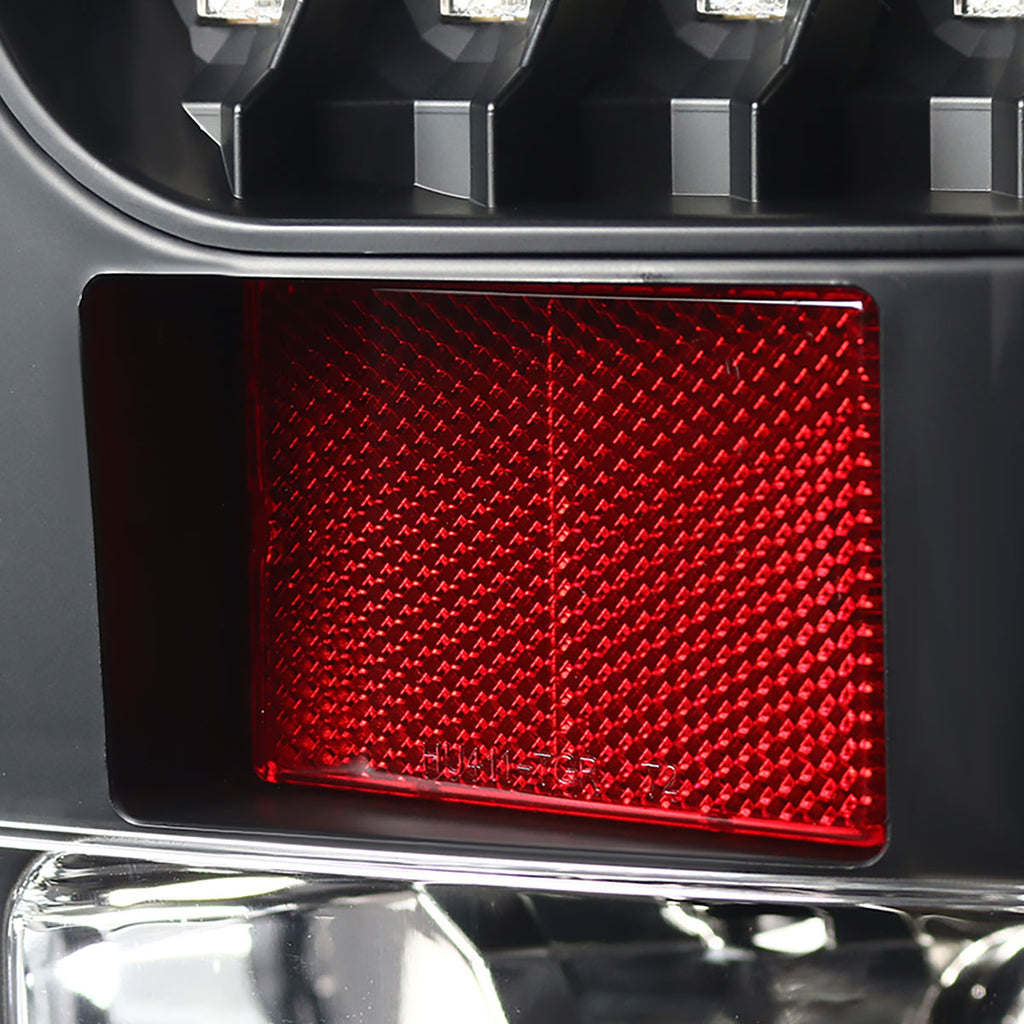 2007-2013 GMC Sierra 1500 / 2007-2014 Sierra 2500HD 3500HD LED Tail Lights - V2 (Matte Black Housing/Clear Lens)