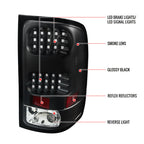 2007-2013 GMC Sierra 1500 / 2007-2014 Sierra 2500HD 3500HD LED Tail Lights - V2 (Matte Black Housing/Clear Lens)