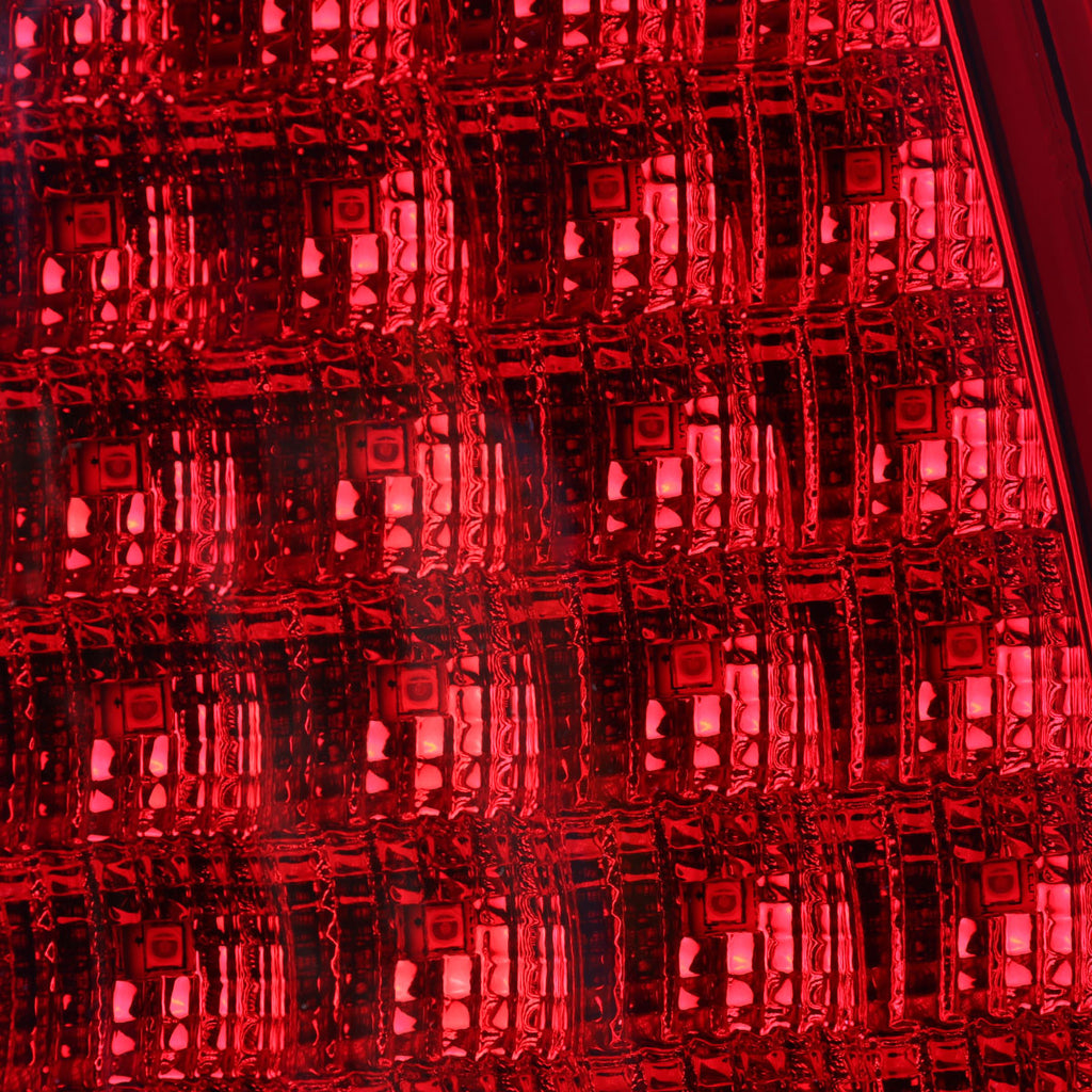 2007-2013 GMC Sierra 1500 / 2007-2014 Sierra 2500HD 3500HD C-Bar LED Tail Lights (Chrome Housing/Red Clear Lens)