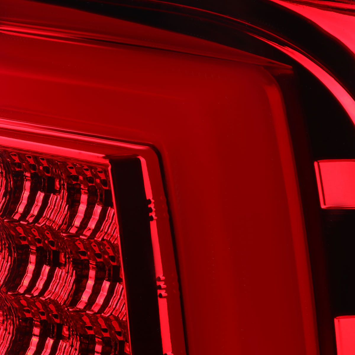 2007-2013 GMC Sierra 1500 / 2007-2014 Sierra 2500HD 3500HD C-Bar LED Tail Lights (Chrome Housing/Red Clear Lens)