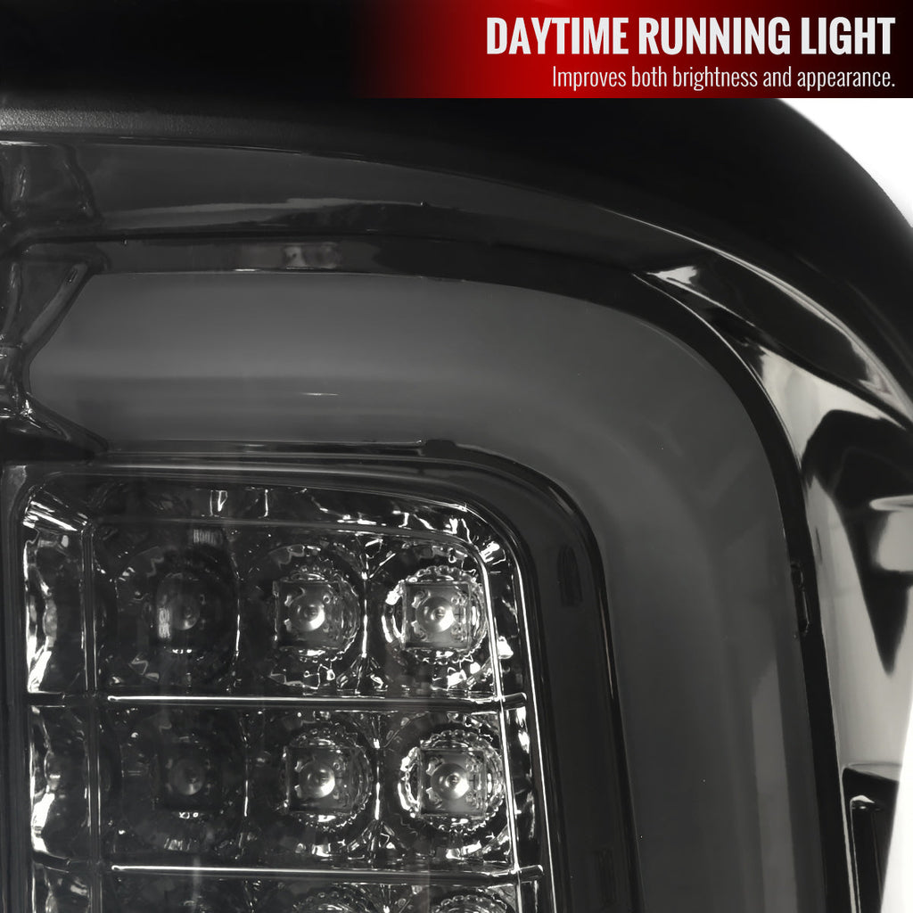 2014-2018 GMC Sierra 1500/2500HD/3500HD LED Tail Lights (Chrome Housing/Smoked Lens)