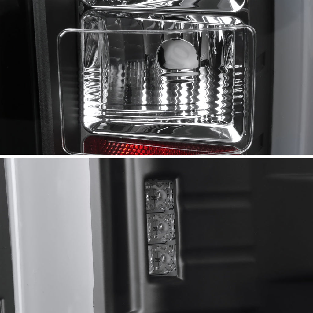 2014-2018 GMC Sierra 1500/2500HD/3500HD LED Tail Lights (Matte Black Housing/Clear Lens)