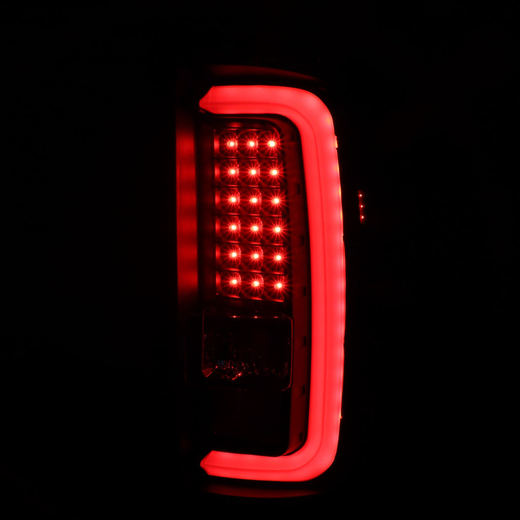 2014-2018 GMC Sierra 1500/2500HD/3500HD V2 LED Tail Lights (Matte Black Housing/Clear Lens)
