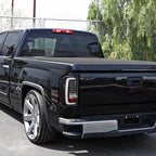 2014-2018 GMC Sierra 1500/2500HD/3500HD V2 LED Tail Lights (Matte Black Housing/Clear Lens)