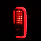 2014-2018 GMC Sierra 1500/2500HD/3500HD Red Bar LED Tail Lights (Black Housing/Clear Lens)