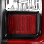 2014-2018 GMC Sierra 1500/2500HD/3500HD Red Bar LED Tail Lights (Black Housing/Clear Lens)