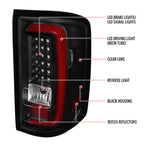 2014-2018 GMC Sierra 1500/2500HD/3500HD Red Bar LED Tail Lights (Black Housing/Clear Lens)