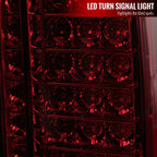 2014-2018 GMC Sierra 1500/2500HD/3500HD LED Tail Lights (Chrome Housing/Red Smoked Lens)