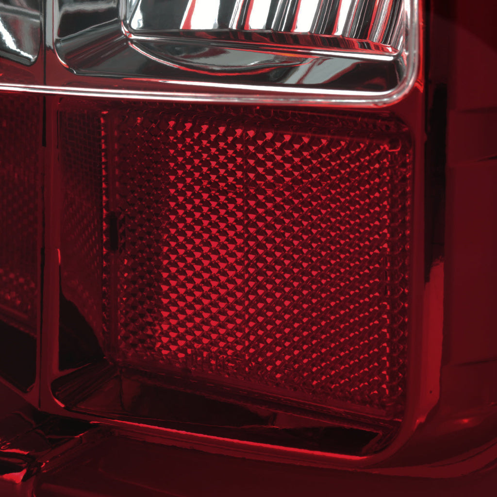 2014-2018 GMC Sierra 1500/2500HD/3500HD LED Tail Lights (Chrome Housing/Red Smoked Lens)