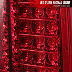 2014-2018 GMC Sierra 1500/2500HD/3500HD LED Tail Lights (Chrome Housing/Red Lens)