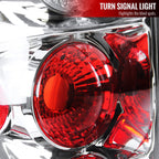 2003-2006 Chevrolet Silverado Tail Lights (Chrome Housing/Clear Lens)