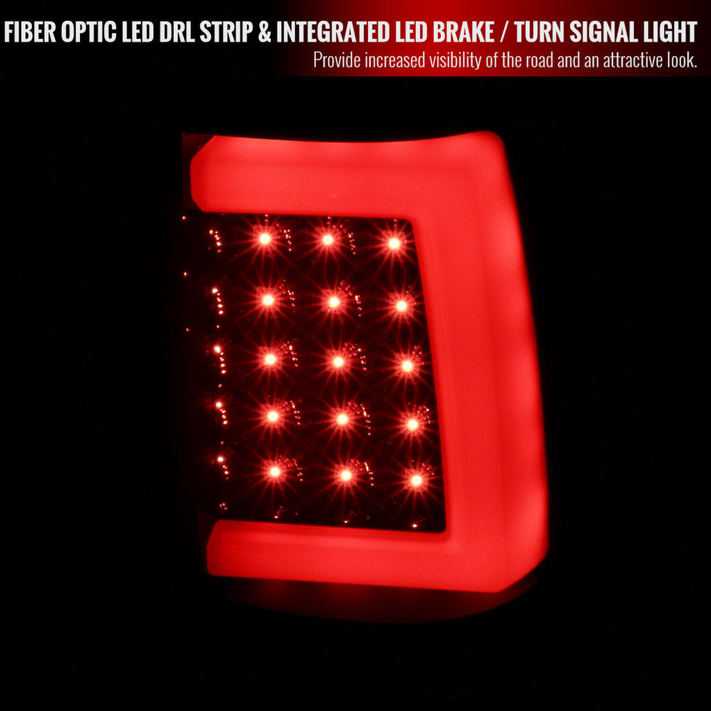 2003-2006 Chevrolet Silverado LED Tail Lights - G2 (Glossy Black Housing/Smoked Lens)