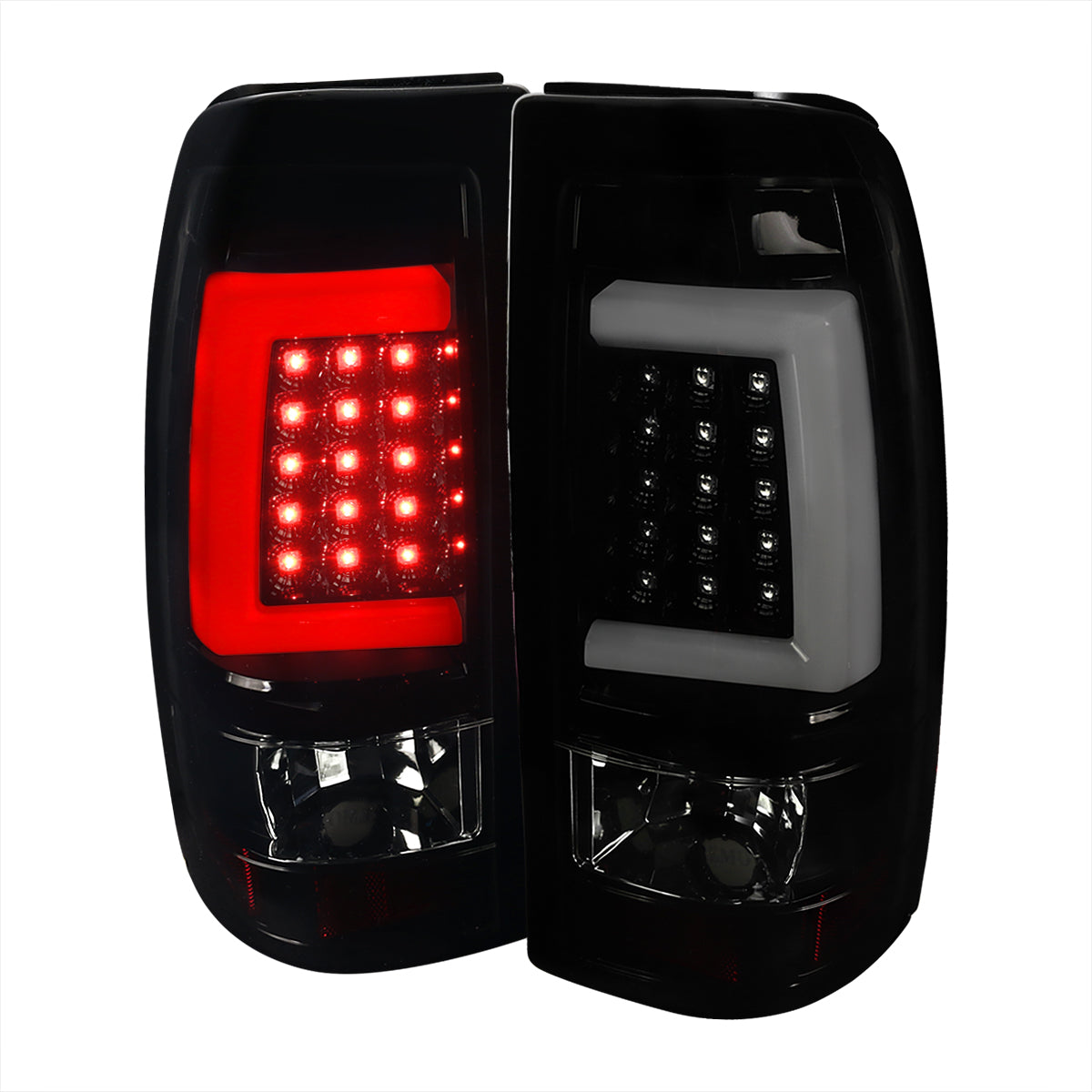 2003-2006 Chevrolet Silverado LED Tail Lights - G2 (Glossy Black Housing/Smoked Lens)