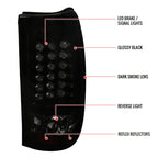2003-2006 Chevrolet Silverado LED Tail Lights (Glossy Black Housing/Smoked Lens)