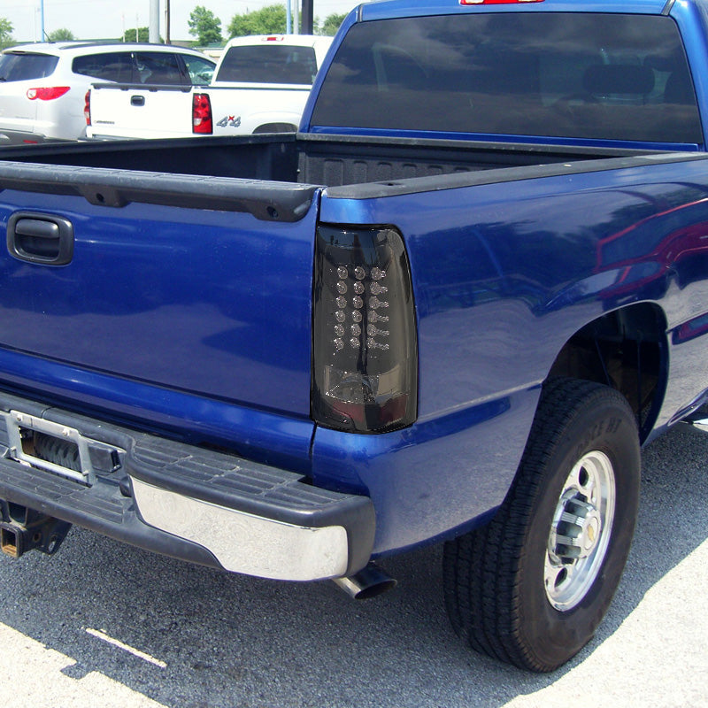 2003-2006 Chevrolet Silverado LED Tail Lights (Glossy Black Housing/Smoked Lens)
