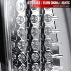 2003-2006 Chevrolet Silverado LED Tail Lights (Chrome Housing/Clear Lens)