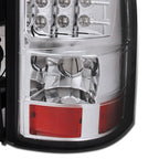 2003-2006 Chevrolet Silverado LED Tail Lights (Chrome Housing/Clear Lens)