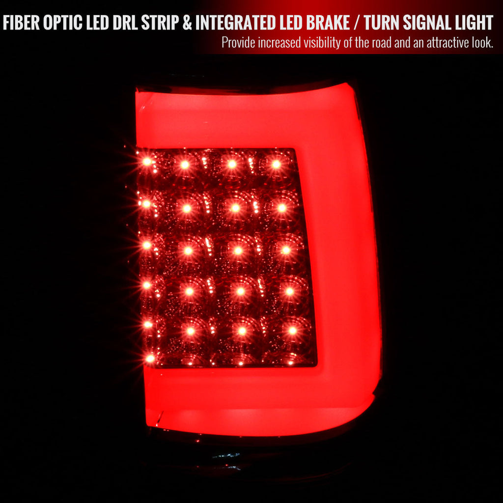 2003-2006 Chevrolet Silverado LED Tail Lights - G2 (Chrome Housing/Smoked Lens)