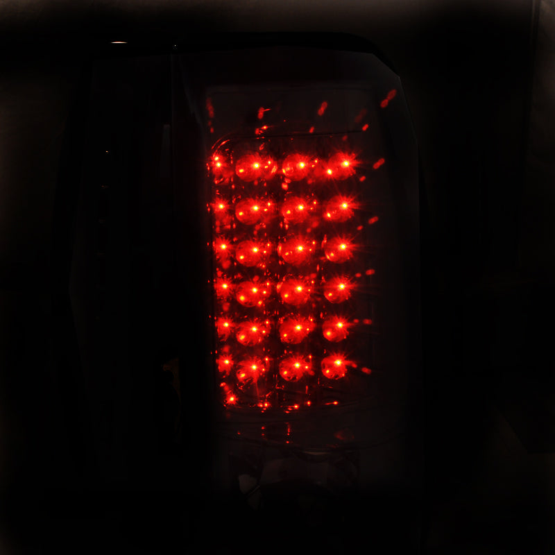 2003-2006 Chevrolet Silverado LED Tail Lights (Chrome Housing/Smoked Lens)