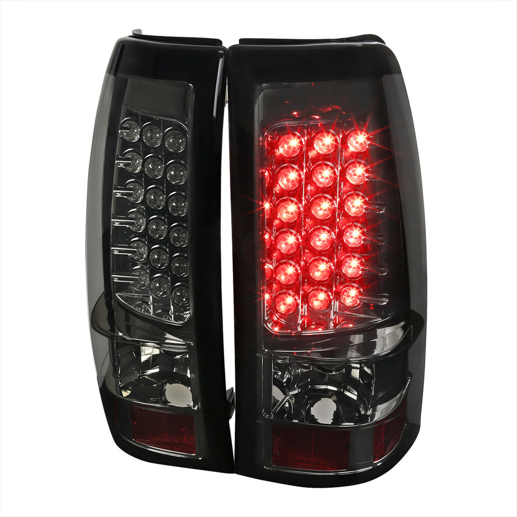 2003-2006 Chevrolet Silverado LED Tail Lights (Chrome Housing/Smoked Lens)