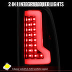 2003-2006 Chevrolet Silverado 1500 2500 3500 LED Bar Tail Lights (Black Housing / Clear Lens)