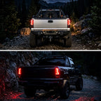 2003-2006 Chevrolet Silverado 1500 2500 3500 LED Bar Tail Lights (Black Housing / Clear Lens)