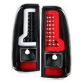 2003-2006 Chevrolet Silverado 1500 2500 3500 LED Bar Tail Lights (Black Housing / Clear Lens)