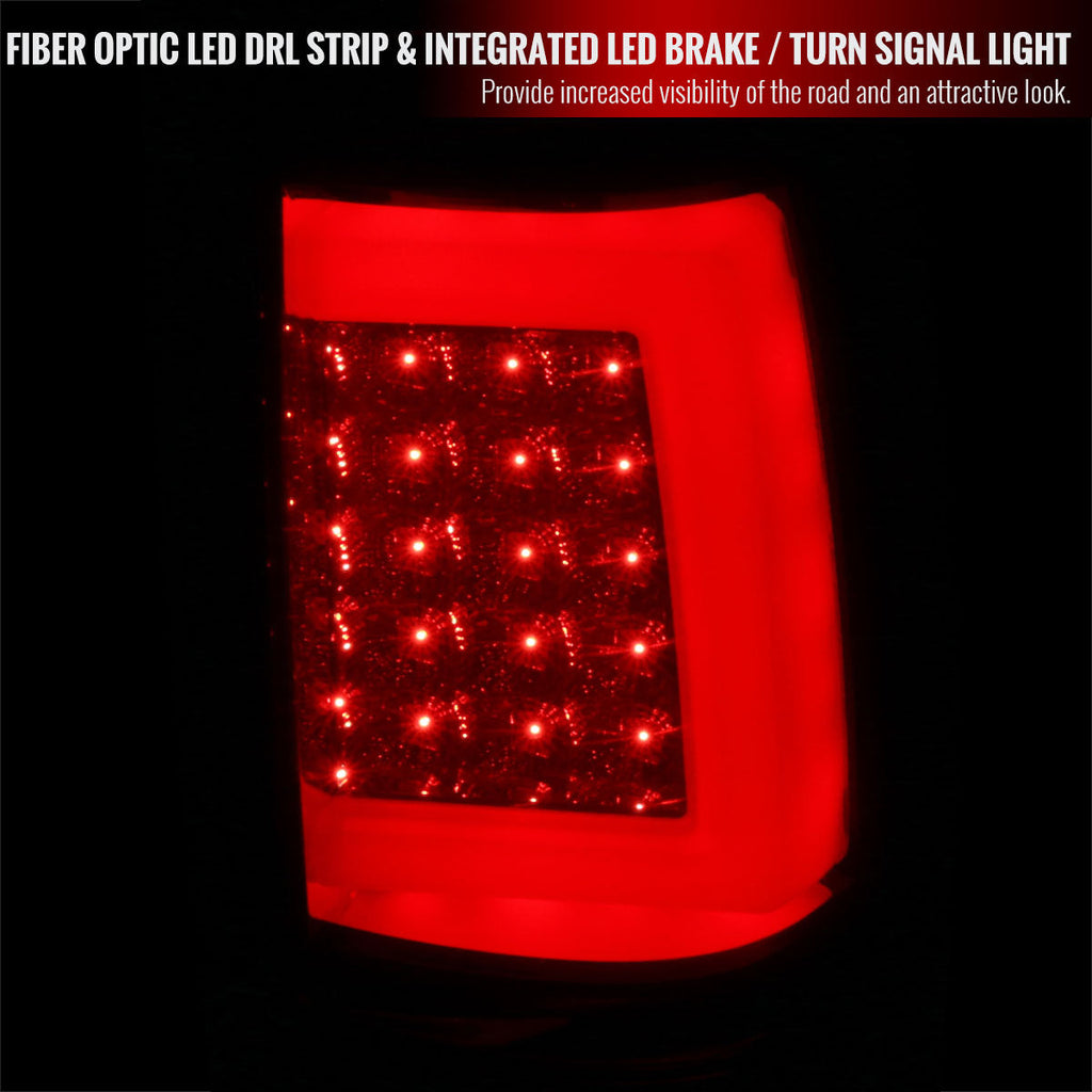 2003-2006 Chevrolet Silverado LED Tail Lights - G2 (Chrome Housing/Red Clear Lens)