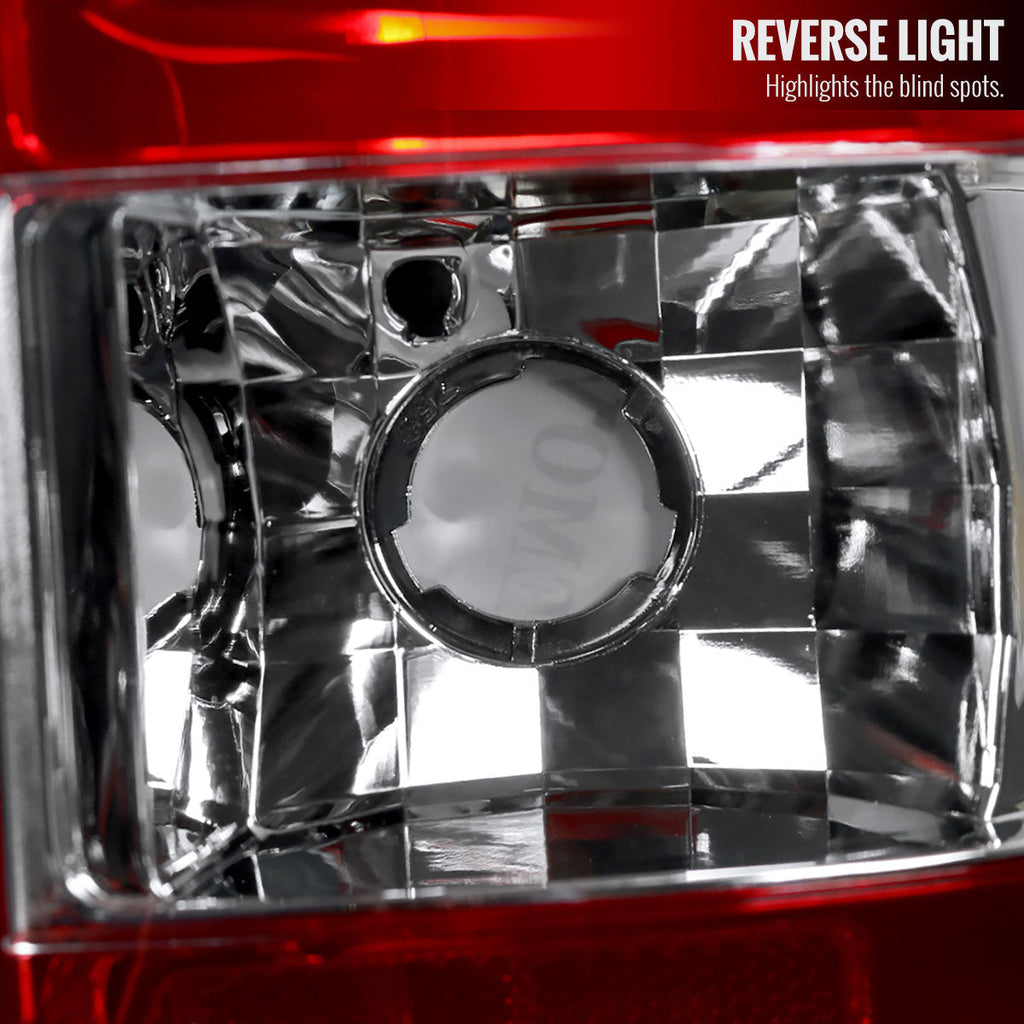 2003-2006 Chevrolet Silverado LED Tail Lights - G2 (Chrome Housing/Red Clear Lens)