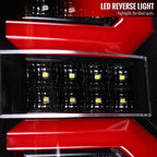 2007-2013 Chevrolet Silverado 1500/ 2007-2014 Silverado 2500HD/3500HD LED Tail Lights with Red LED Bar (Jet Black Housing/Clear Lens)