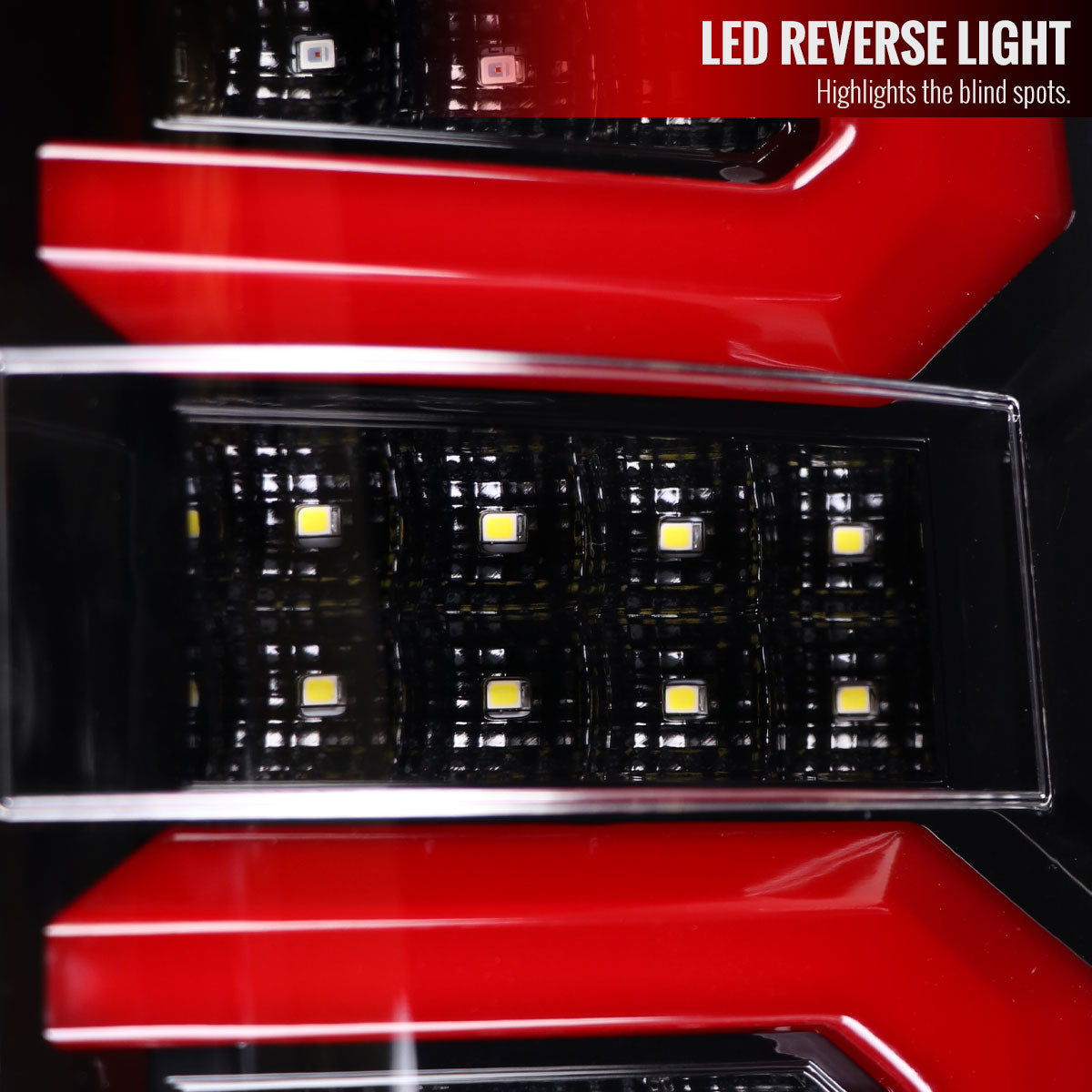 2007-2013 Chevrolet Silverado 1500/ 2007-2014 Silverado 2500HD/3500HD LED Tail Lights with Red LED Bar (Jet Black Housing/Clear Lens)