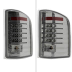 2007-2014 Chevrolet Silverado 1500 2500HD 3500HD LED Tail Lights (Chrome Housing/Clear Lens)