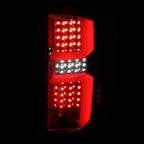2007-2013 Chevrolet Silverado 1500/ 2007-2014 Silverado 2500HD/3500HD LED Tail Lights with White LED Bar (Chrome Housing/Smoked Lens)