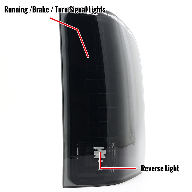 2007-2014 Chevrolet Silverado LED Tail Lights - OZ (Chrome Housing/Smoked Lens)