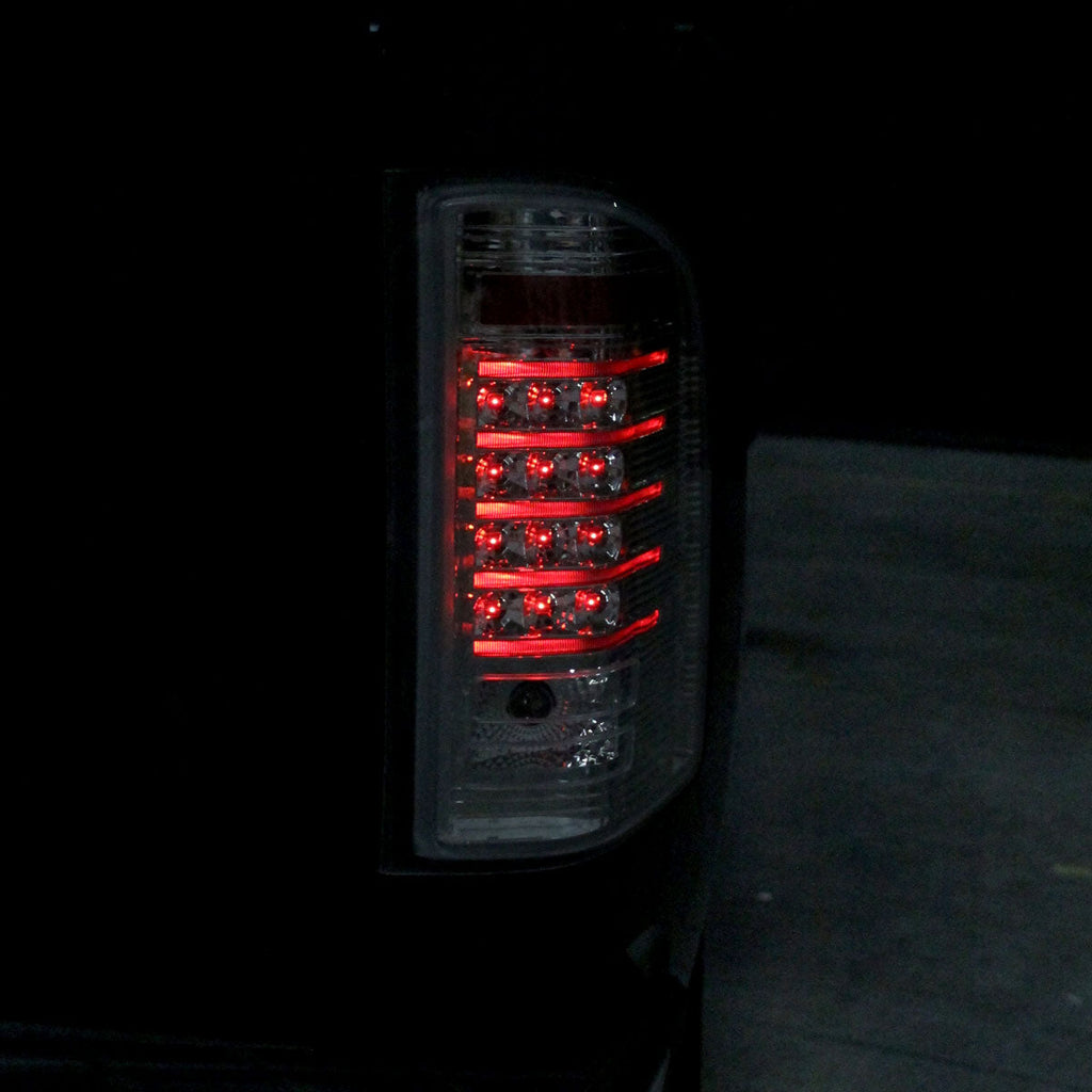 2007-2014 Chevrolet Silverado 1500 2500HD 3500HD LED Tail Lights (Chrome Housing/Smoked Lens)