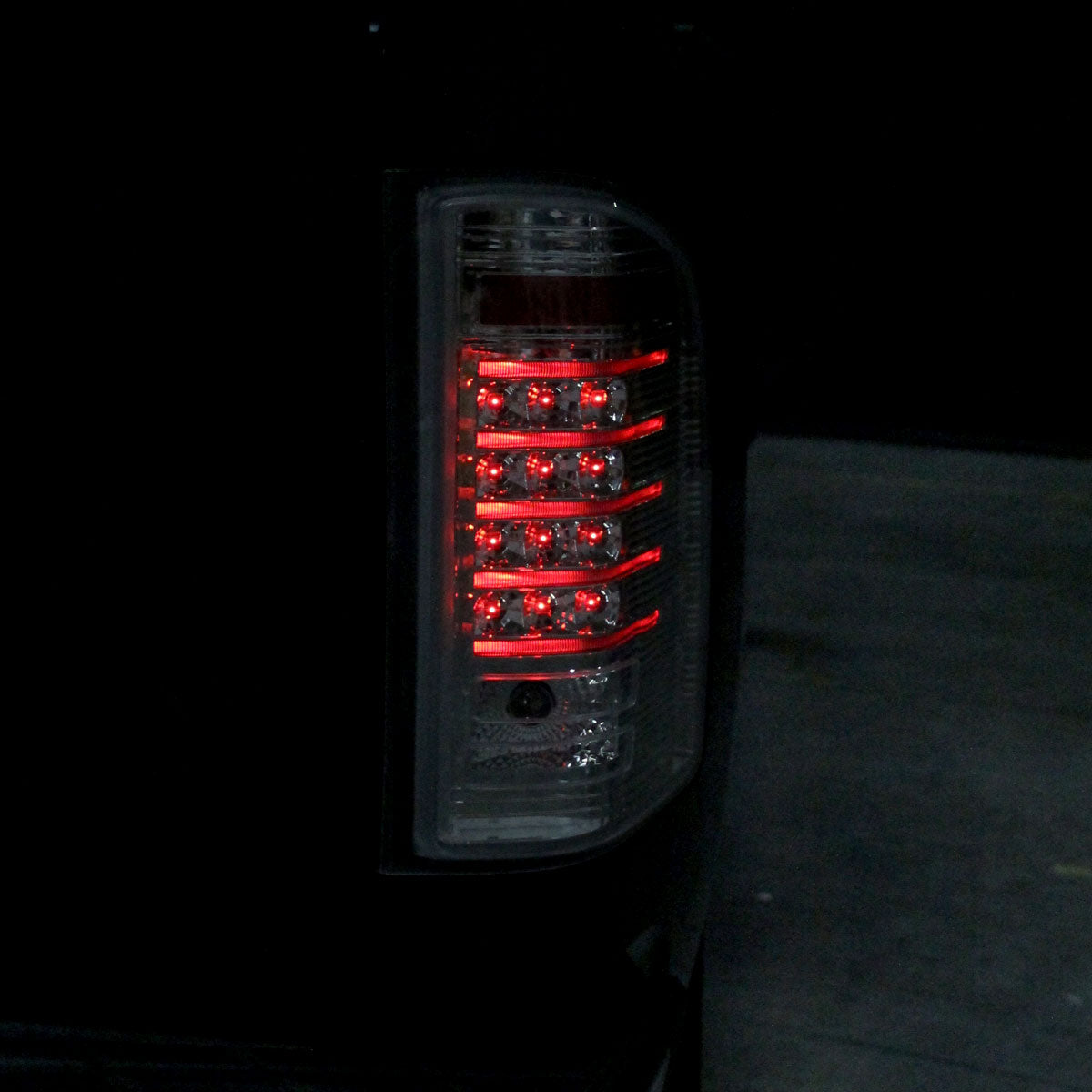 2007-2014 Chevrolet Silverado 1500 2500HD 3500HD LED Tail Lights (Chrome Housing/Smoked Lens)