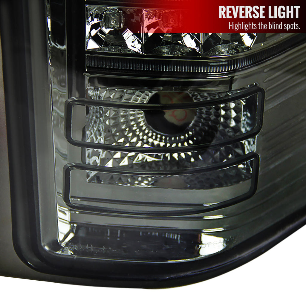 2007-2014 Chevrolet Silverado 1500 2500HD 3500HD LED Tail Lights (Chrome Housing/Smoked Lens)