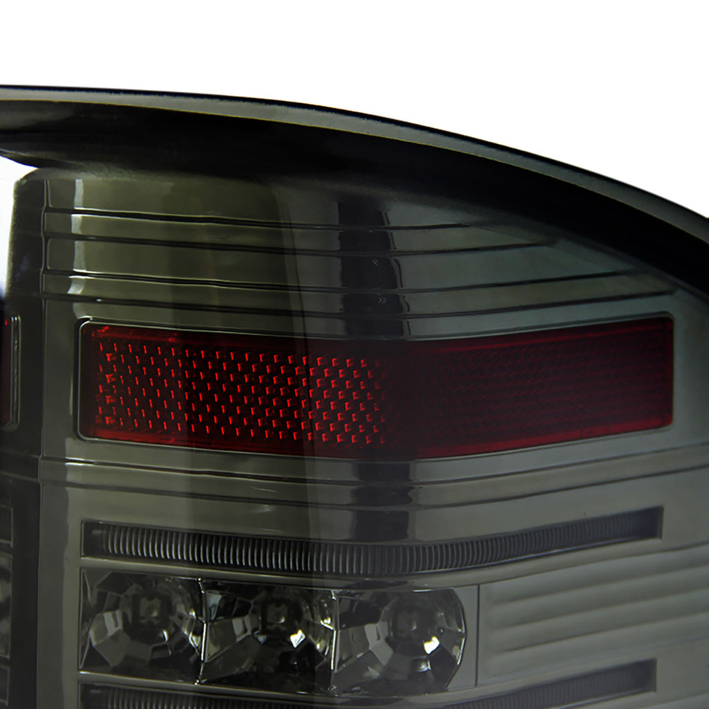 2007-2014 Chevrolet Silverado 1500 2500HD 3500HD LED Tail Lights (Chrome Housing/Smoked Lens)