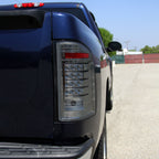 2007-2014 Chevrolet Silverado 1500 2500HD 3500HD LED Tail Lights (Chrome Housing/Smoked Lens)