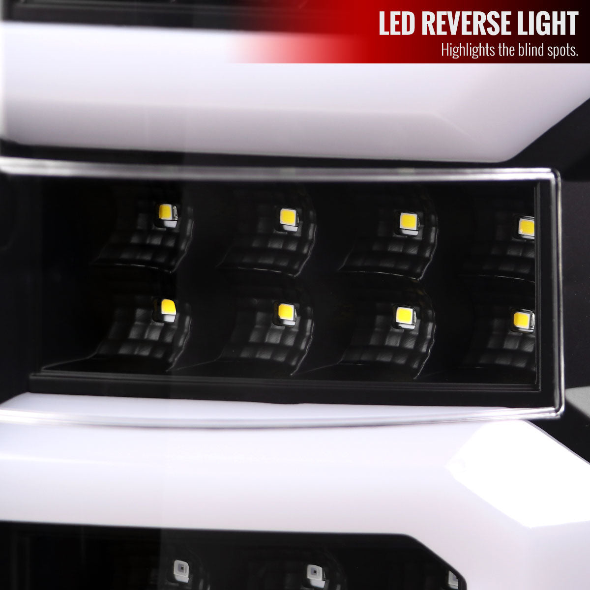 2007-2013 Chevrolet Silverado 1500/ 2007-2014 Silverado 2500HD/3500HD LED Tail Lights with White LED Bar (Matte Black Housing/Clear Lens)