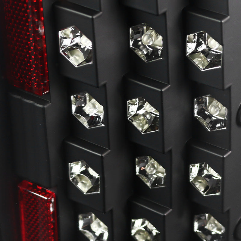 2007-2014 Chevrolet Silverado LED Tail Lights - OZ (Matte Black Housing/Clear Lens)
